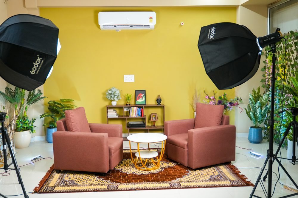Podcast recording room